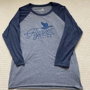 Flyover living baseball tee